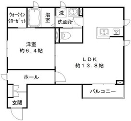 アクアコートⅠの物件間取画像